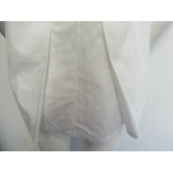 PRADA White Collared Sleeveless Popline Blouse szM - Picture 7 of 8